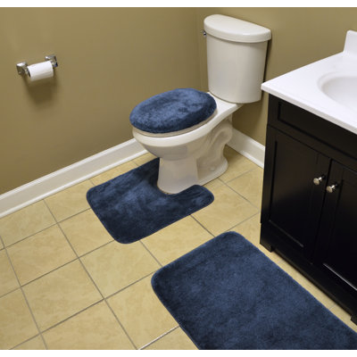 Navy Blue Bathroom Rug Set | Wayfair